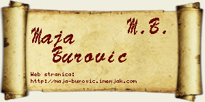 Maja Burović vizit kartica